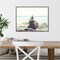Bay Rocks and Beach II by Sonja Quintero 24-in. W x 18-in. H. Canvas Wall Art Print Framed in Grey